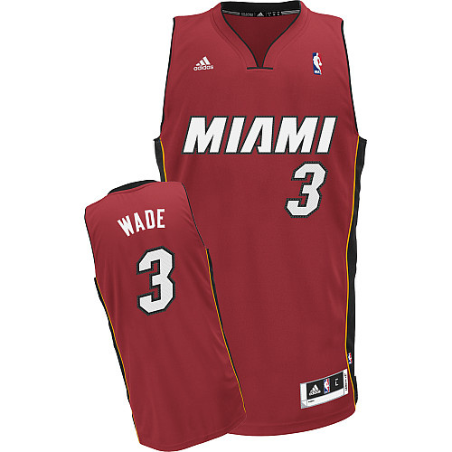 Camiseta Wade #3 Miami Heat Rojo - Haga un click en la imagen para cerrar
